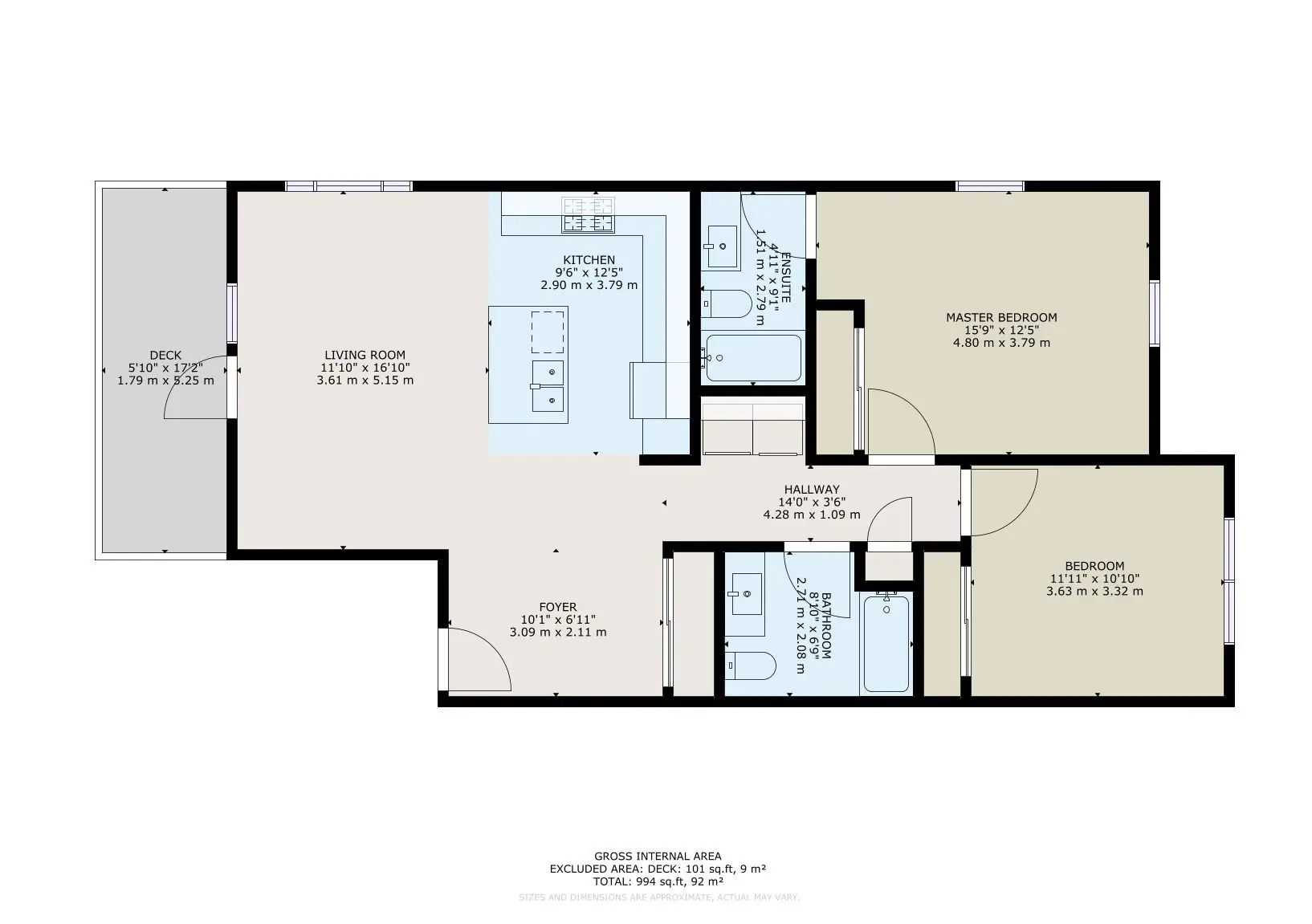 Plano de dos habitaciones