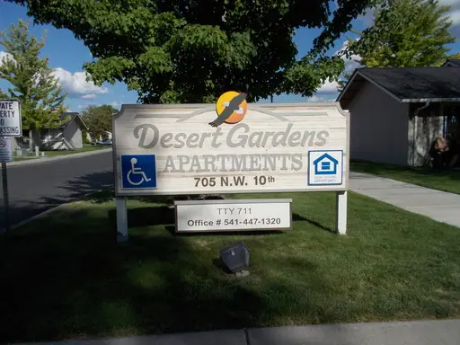 Desert Gardens Apartments sign, 705 N.W. 10th