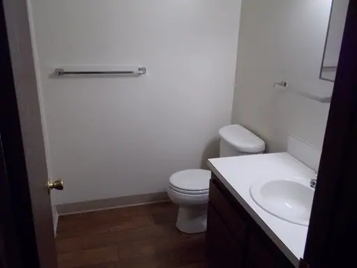 Bathroom with a toilet and a vanity